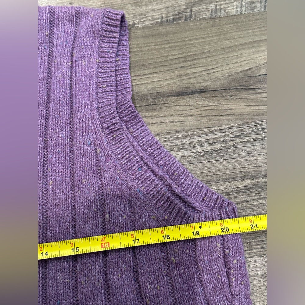 Vintage Woolrich Purple Knit Sweater Vest L - Picture 3 of 10